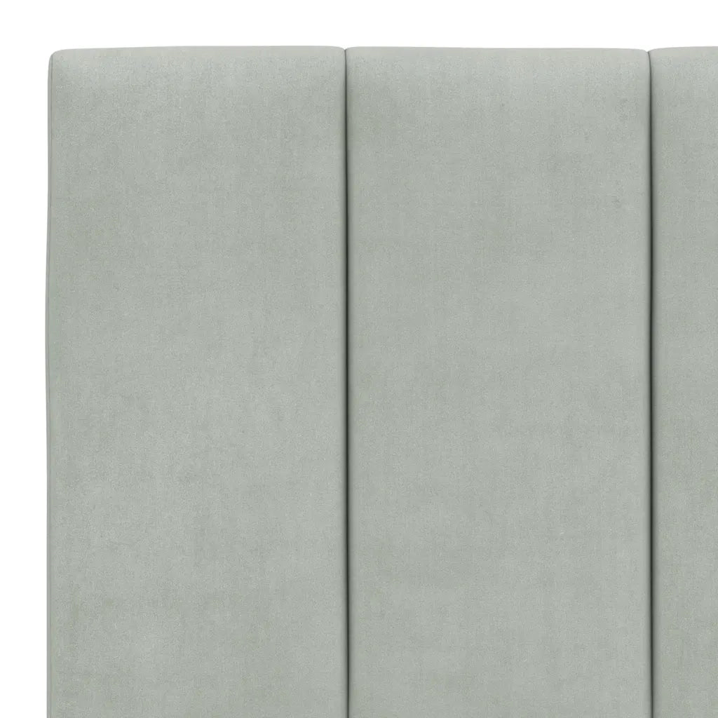 Cuscino Testiera Hanko Grigio Chiaro 152 cm in Velluto 374695