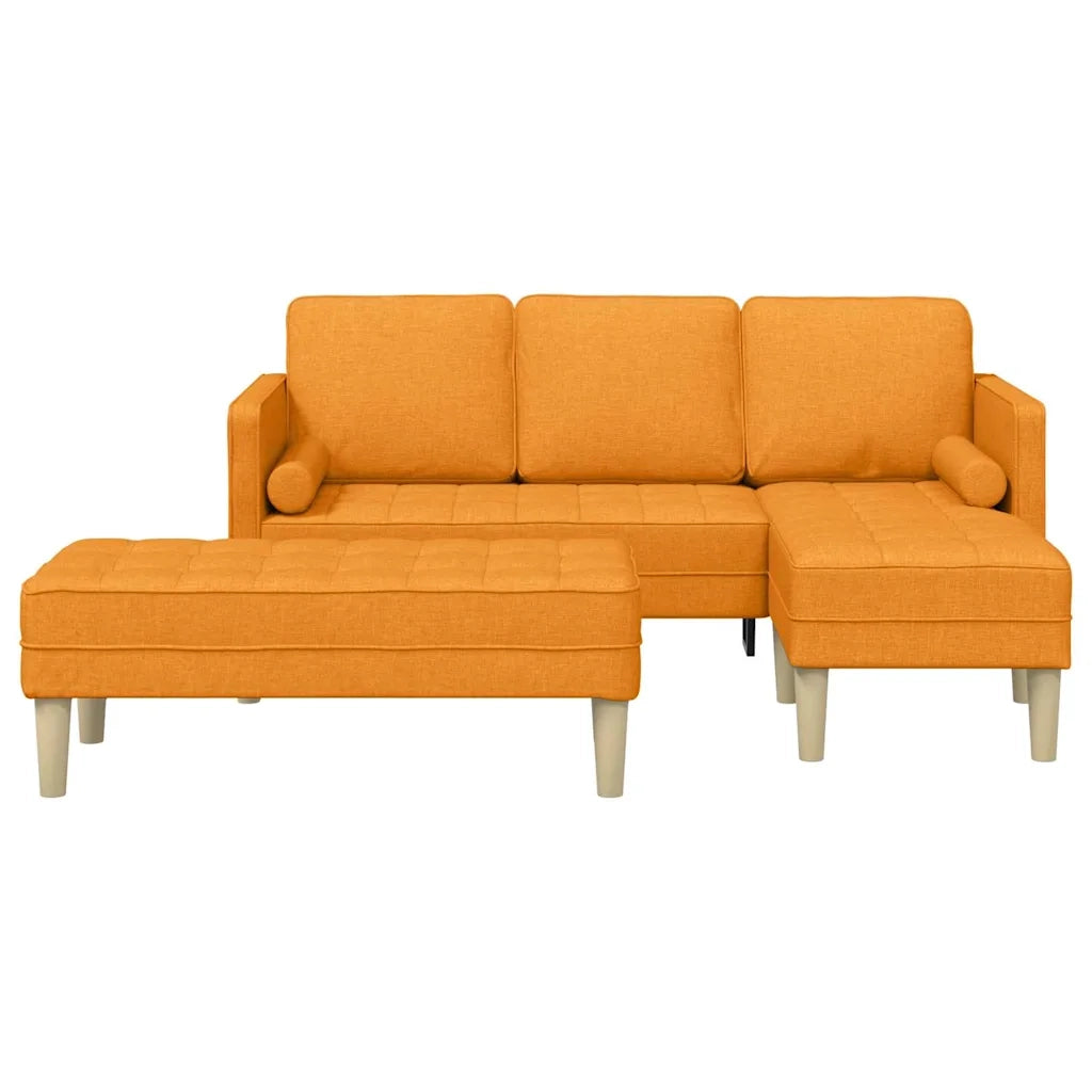 Set di divani con cuscino 2 pcs Giallo Scuro Poliestere 3329260