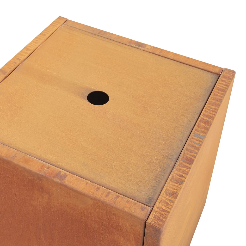 Fioriera Vaargel in Acciaio Corten Portafiori 50x50x50 cm - Marrone Ossidato casa.pro