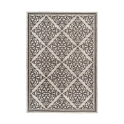 Tappeto Davis 100 in ciniglia grigio con trama orientale