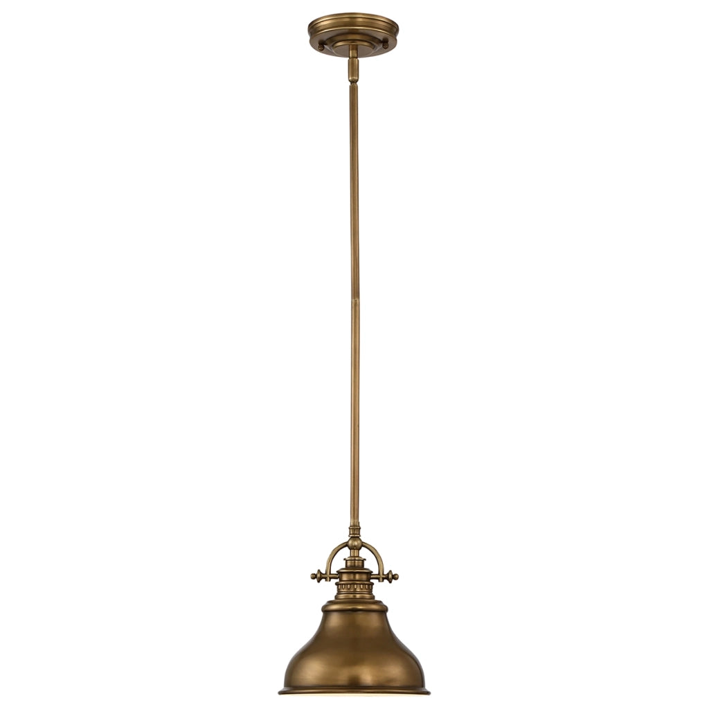 Sospensione Industrial Nordica Emery Metallo Ottone Anticato Piccola 1 Luce E27