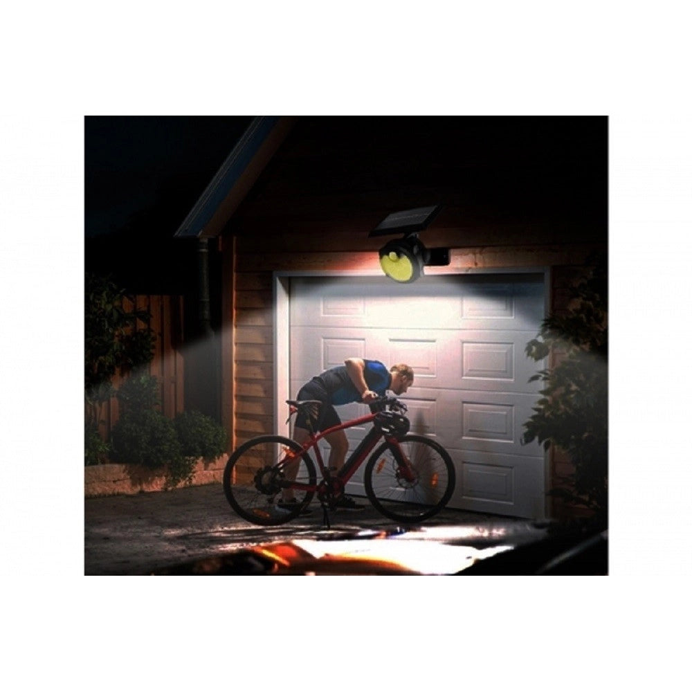 Trade Shop - Picchetto Giardino Energia Solare 56 Cob Led Luce Fredda Sensore Movimento B0391 -