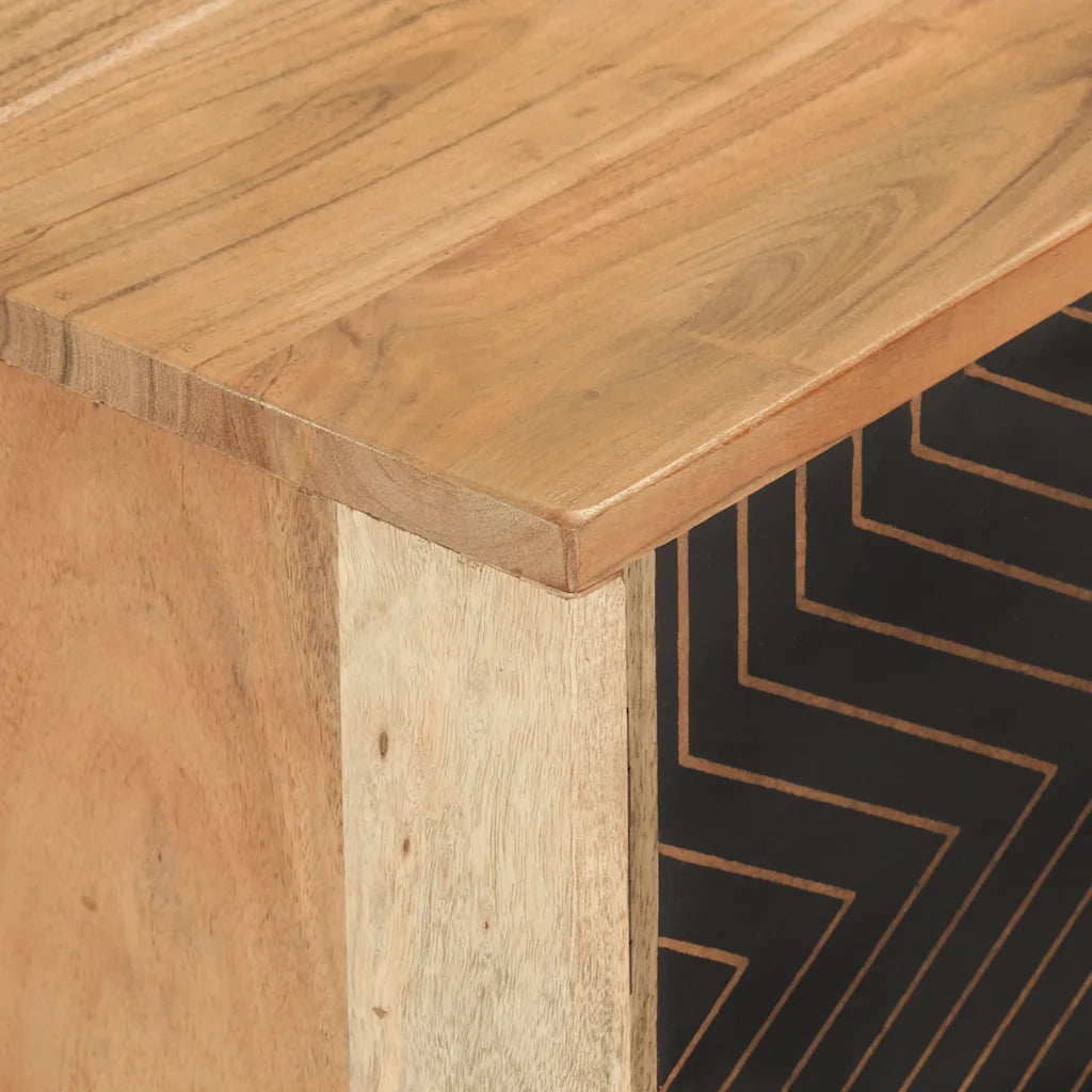 Mobile Porta TV 112x30x40 cm in Legno Massello di Acacia