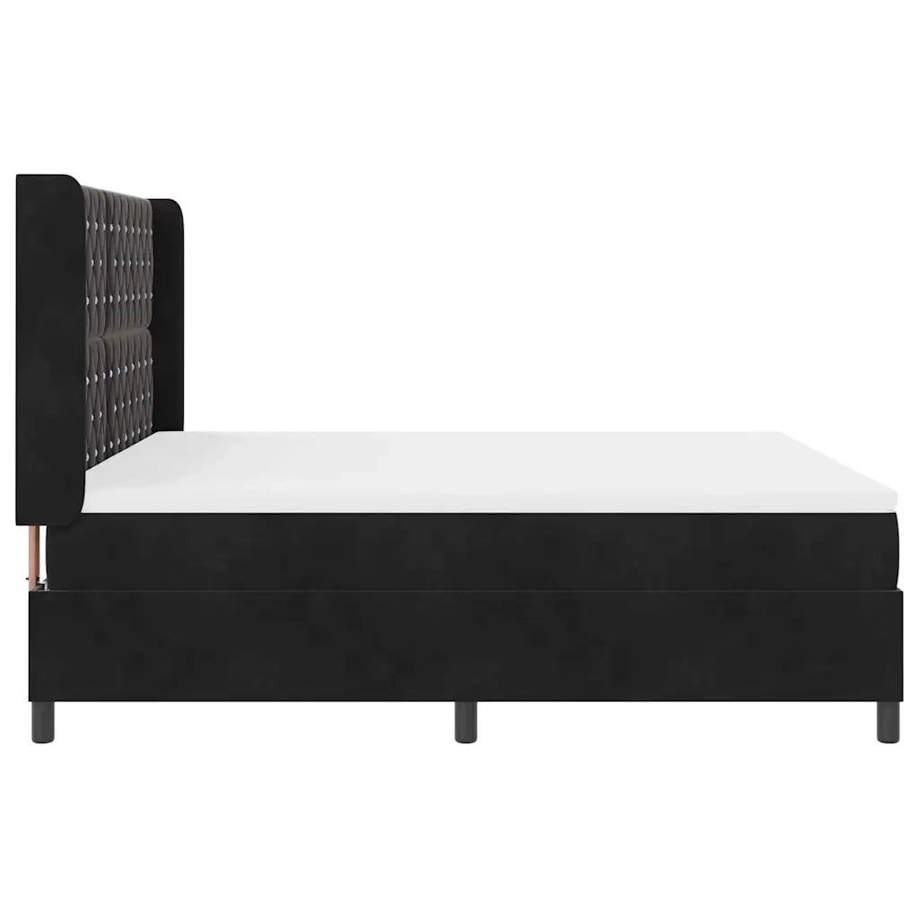 Letto a molle con materasso Nero 180 x 200 cm Velluto 3341968