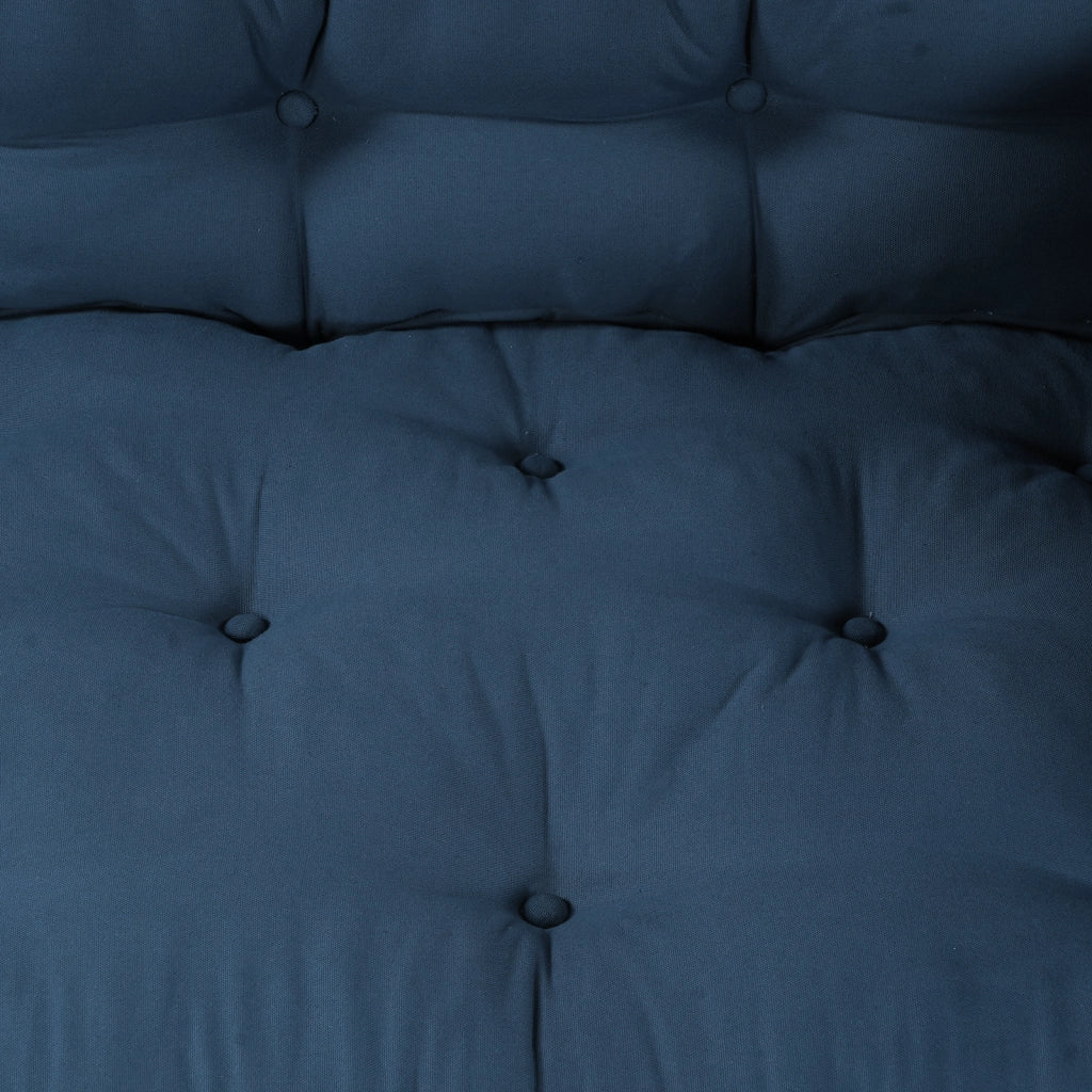 Cuscino per Divano Pallet con Supporto per Braccia e Schiena - Tessuto Blu