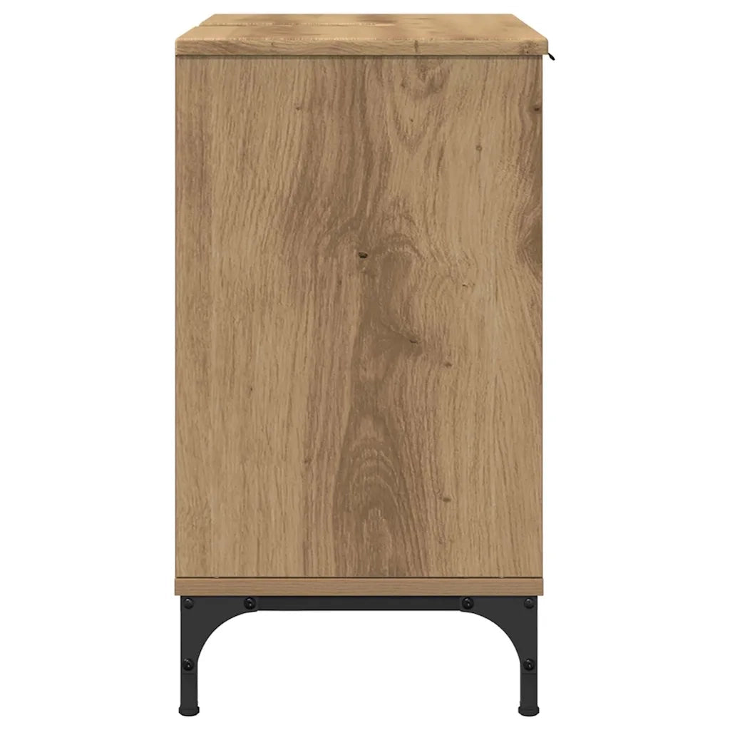 Armadio per Lavabo da Bagno-Armadietto da bagno-Mobiletto da bagno con porta Rovere artigianale