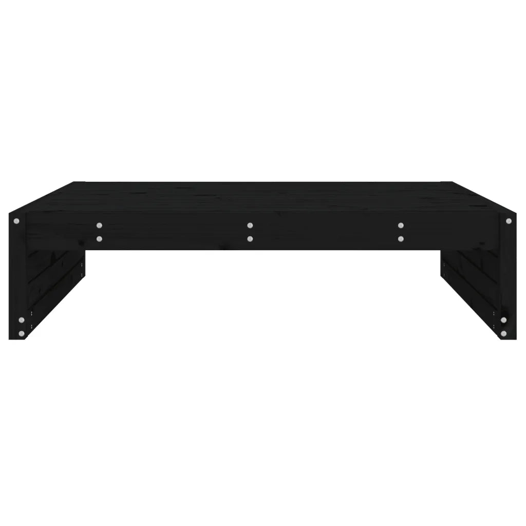 Poggiapiedi da Giardino 120x80 cm Legno Massello di Pino Nero 825755