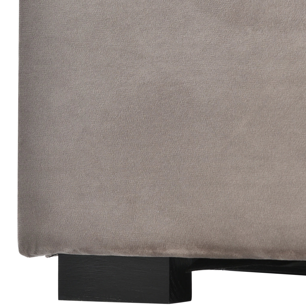 Letti contenitori 90x200 cm; testiera regolabile e contenitore; velluto; grigio chiaro (Senza materasso)