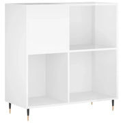 Mobile classico per dischi in vinile 84,5 x 38 x 89 cm stile industriale realizzato in legno composito bianco lucido 02_0049161