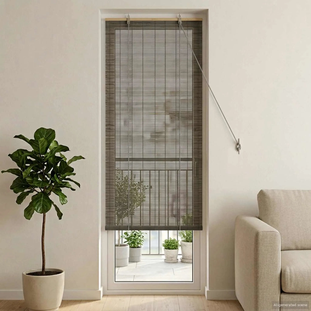Tenda a rullo Grigio 50 x 220 cm Bambù 42039715