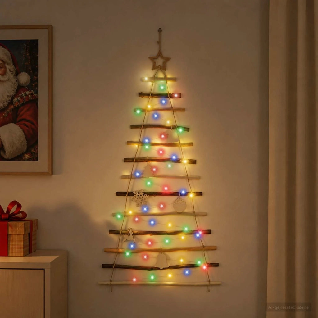 Albero di Natale appeso 120 cm 50 LED Multicolore 42050482