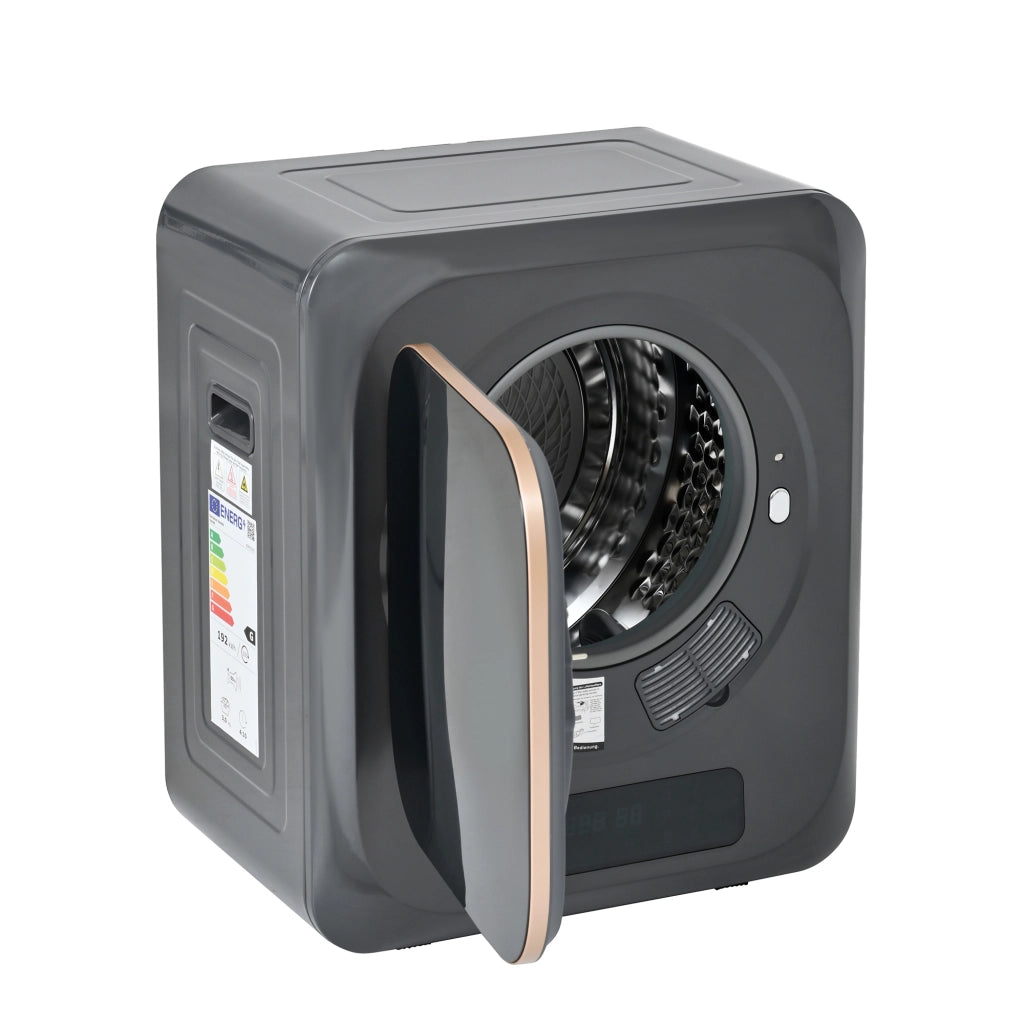 Asciugatrice a Evacuazione 3 kg 850 W Grigia con 6 Programmi; Cestello Inox e Montaggio a Parete
