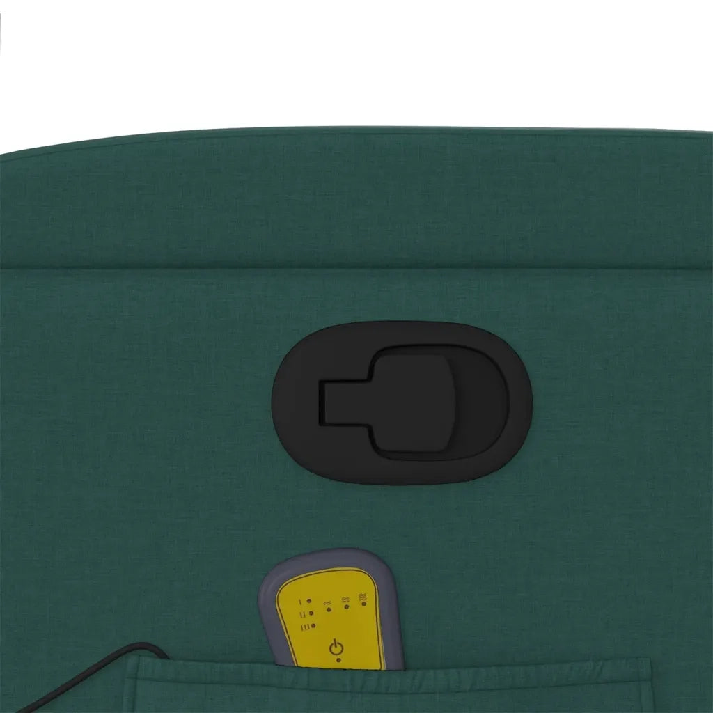 Divano Sedia-Poltrona reclinabile massaggiante in Tessuto Verde Scuro 506408
