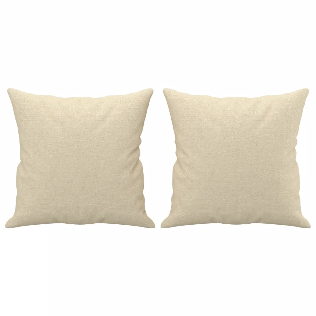 Set Divani 4 pz con Cuscini Crema in Tessuto 3202080