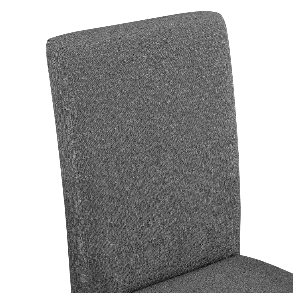 Set da Pranzo Tavolo Rettangolare con 6 Sedie Imbottite - Effetto Rovere Sbiancato/Grigio [en.casa]