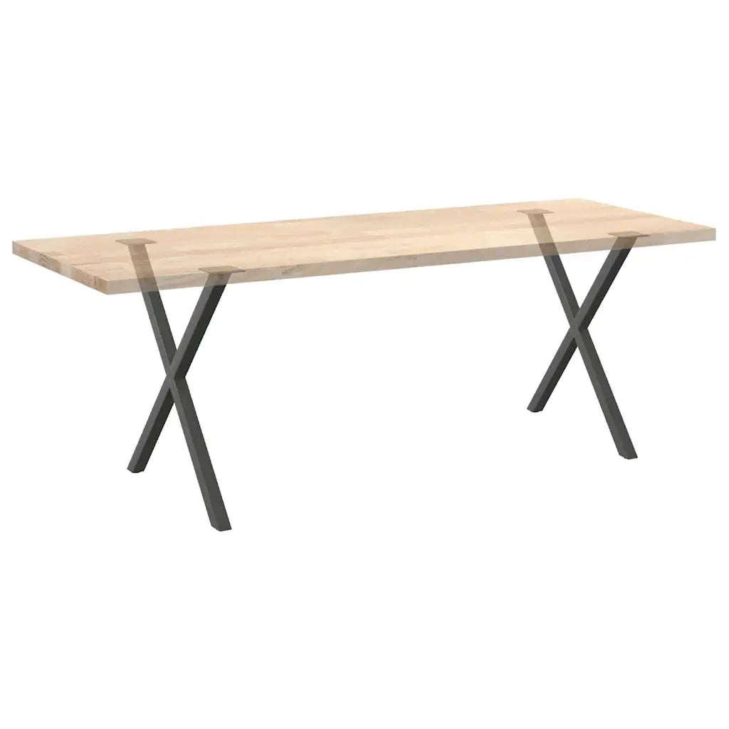 Gambe per tavolo da pranzo a forma di X 2 pz Antracite 70x(72-73) cm Acciaio 4012918