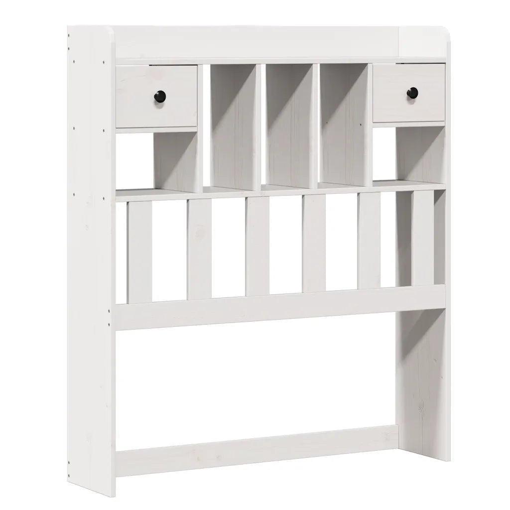 Letto con Libreria senza Materasso-Struttura Letto con contenitore 75x190 cm in Legno Pino 739939
