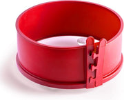 Porta vino con piatto di servizio in vetro e piedini in vetro Ø 18 cm (rosso)