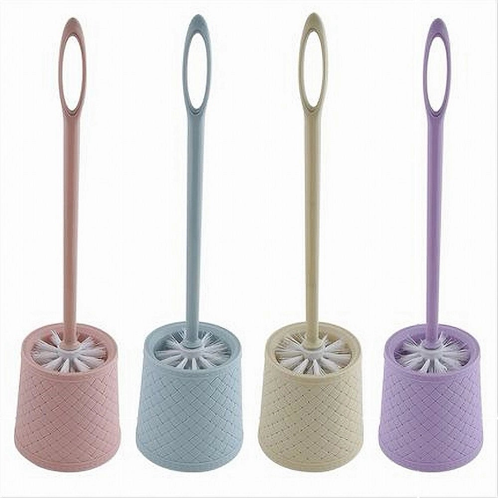 Trade Shop - Portascopino Colorato Intreccio Rigato Per Bagno Wc Toilette Con Scopino 87268 -