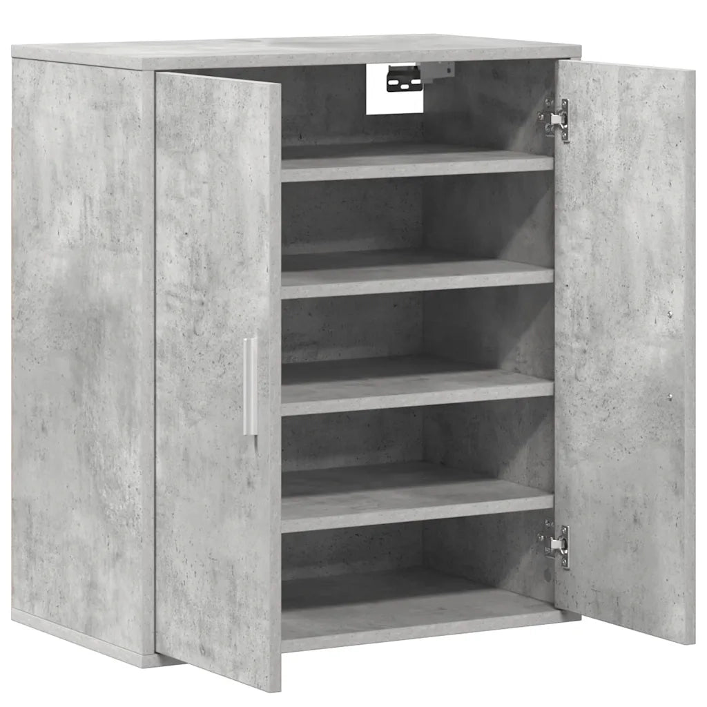Scarpiera Grigio Cemento 60x35x70 cm in Truciolato 808922