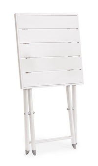 Tavolino da Salotto 44x43x36 cm in Alluminio Taylor Bianco