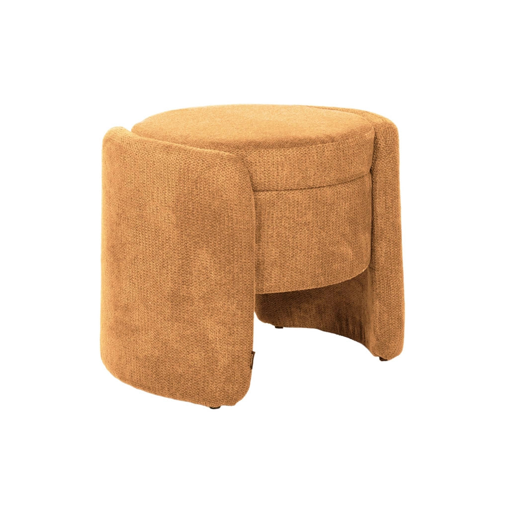 Pouf contenitore in tessuto, ruggine