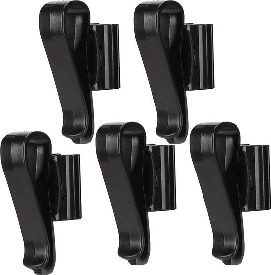 Set di 5 pezzi di clip per tubo in plastica per supportare la tubazione idrica per acquari e acquari - nero.