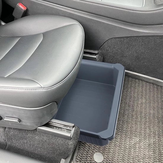 Organizzatore di cuscineria per auto, contenitore nascosto, contenitore sotto il sedile, compatibile con Tesla Model Y