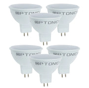 Lampadina dicroica led spillo gu5.3 7watt risparmio energetico 2700k pezzi 6