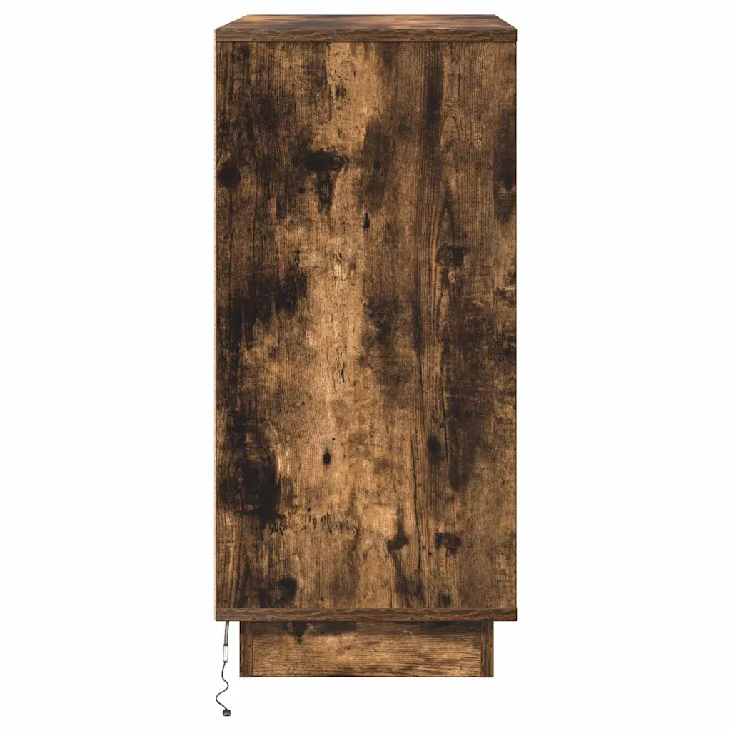 Comodino | Armadio da Notte | Mobiletto da notte con cassetto Rovere fum¨¦ 71 x 34,5 x 75 cm