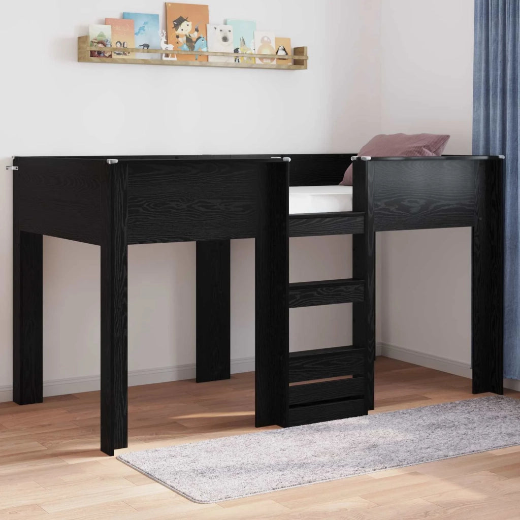 Letto a Castello per Bambini Rovere Nero 100 x 200 cm 3410500