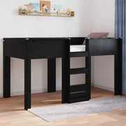 Letto a Castello per Bambini Rovere Nero 100 x 200 cm 3410500