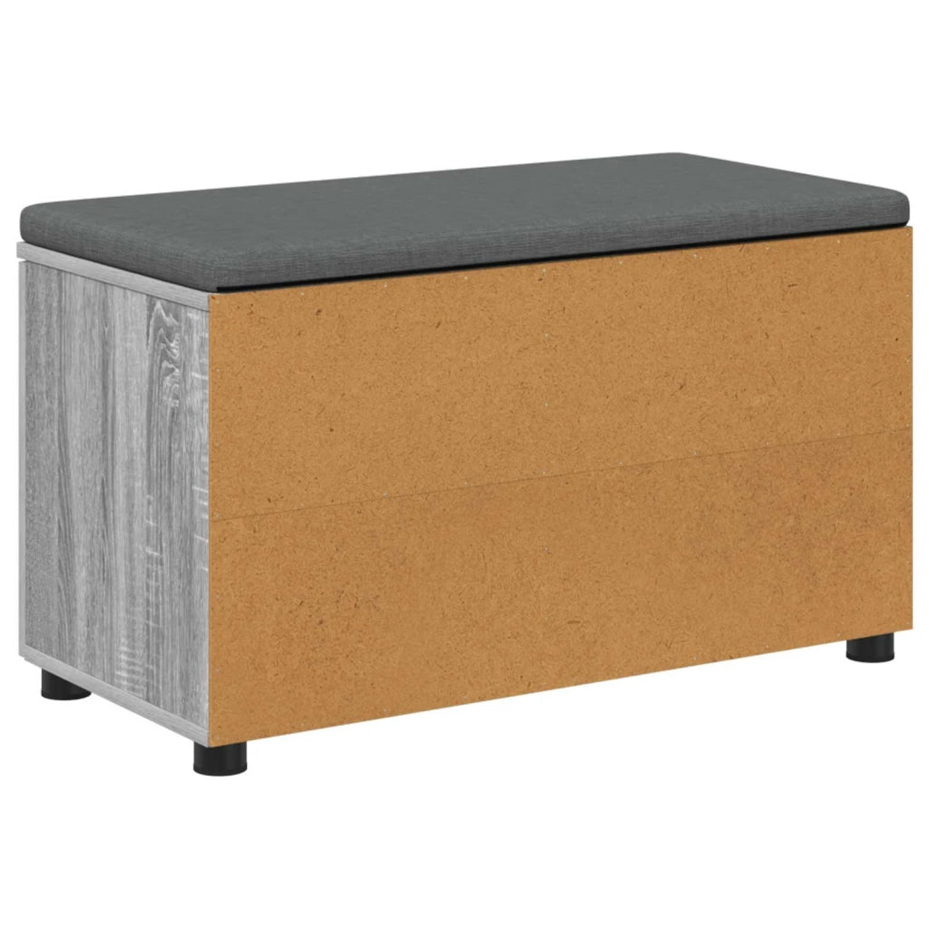 Panca per ingresso con cuscino Sonoma grigia 80 x 38 x 46 cm 891509