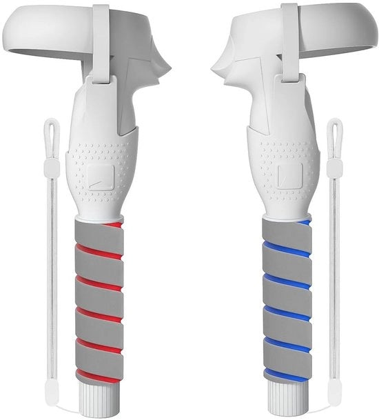 Accessori per controller - Antislip - Estensione - Oculus Quest 2 - Materiale ABS di alta qualità - Progettato per il comfort - Codice prodotto:  - Modello:  - Dimensioni:  - Peso:  - Materiale: ABS