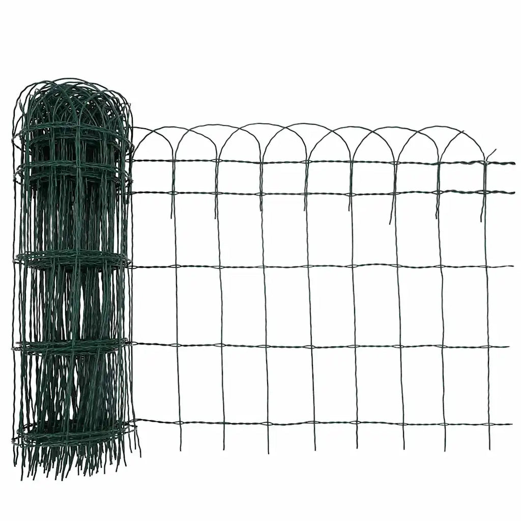 Recinzione per Giardino in Ferro Verniciato a Polvere 10x0,65 m 141073