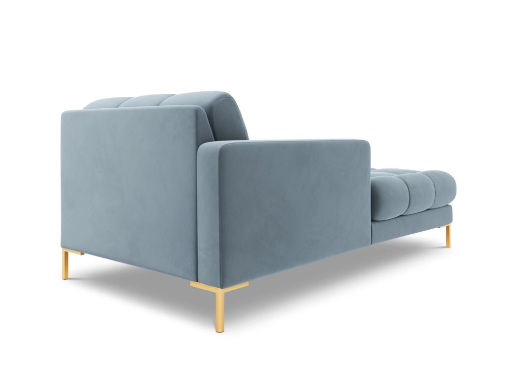Cosmopolitan Design - Chaise longue sinistra "Bali" in velluto azzurro 