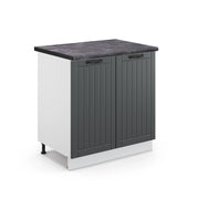 Mobile lavello cucina Fame-Line Antracite rustico/Bianco 80 cm, PL Antracite Vicco