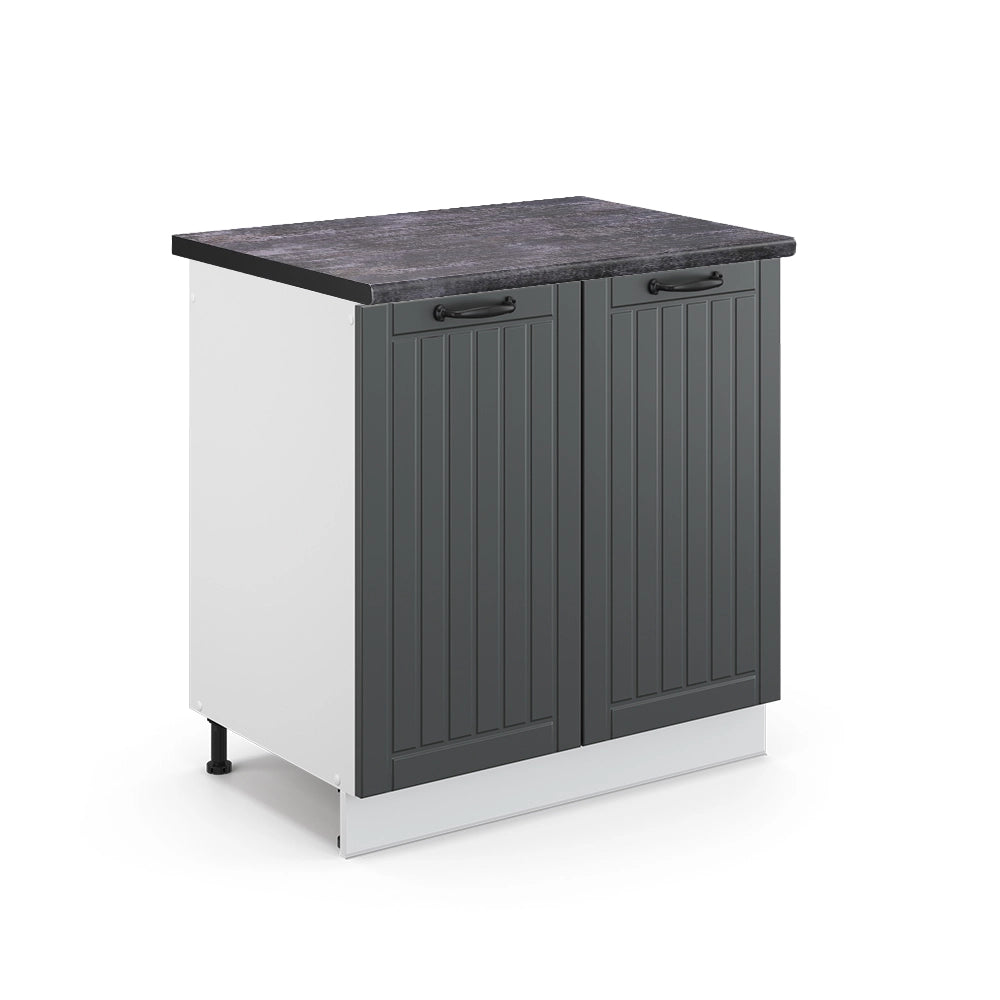 Mobile lavello cucina Fame-Line Antracite rustico/Bianco 80 cm, PL Antracite Vicco