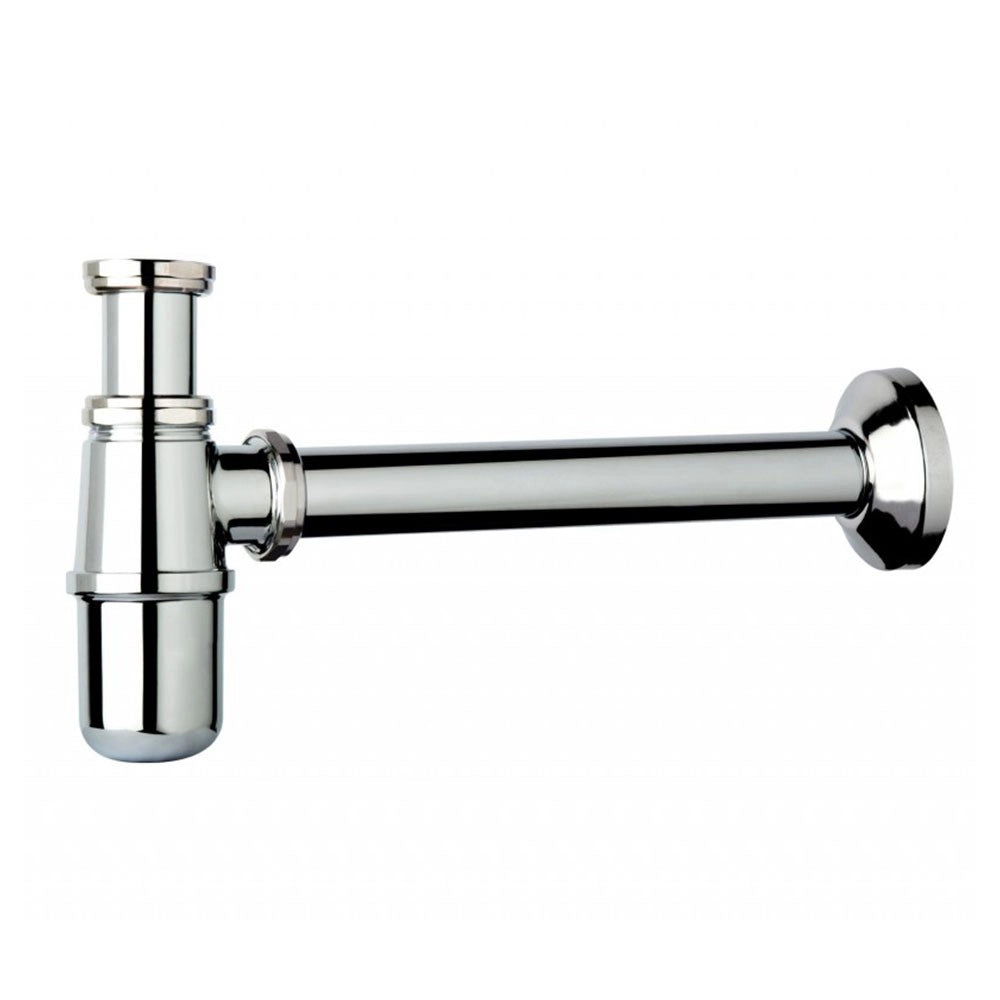 Sifone tondo a bottiglia 11/4 universale in acciaio cromato