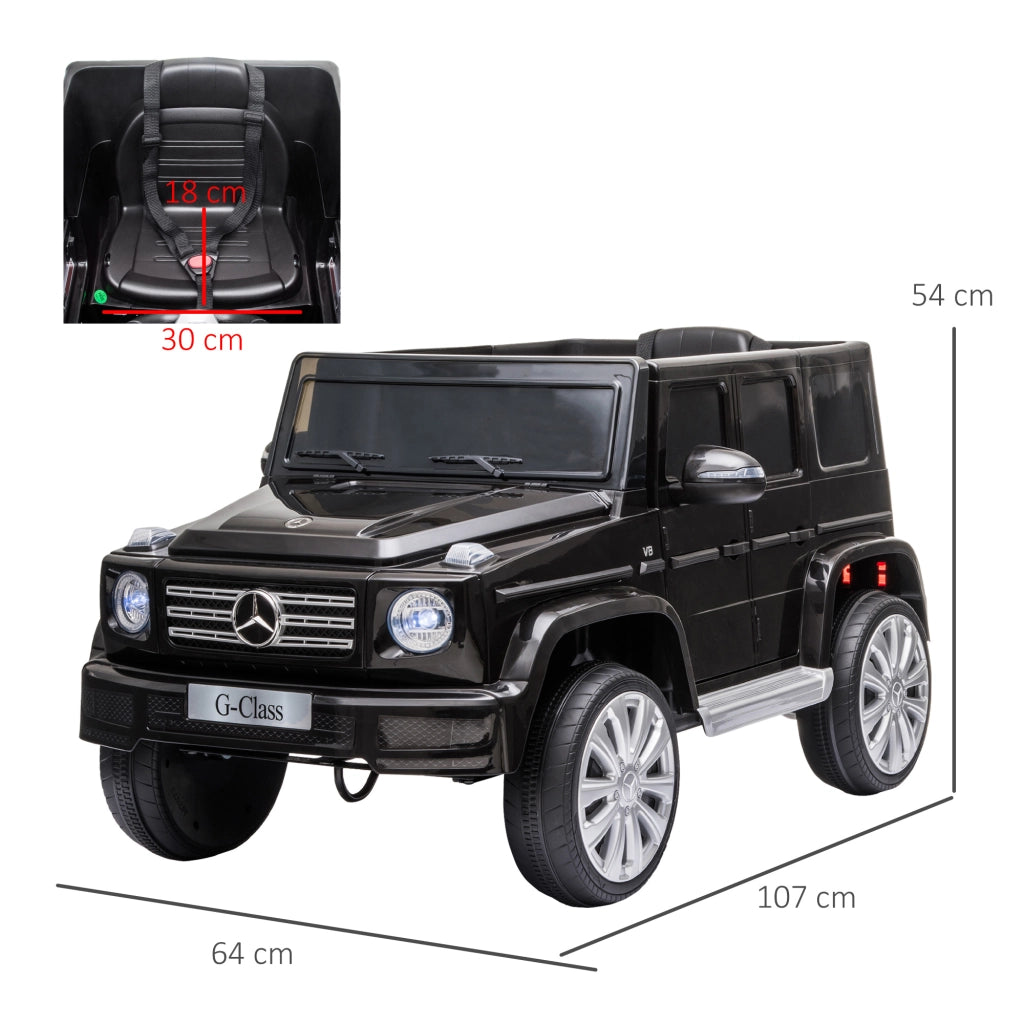 Veicolo elettrico per bambini Mercedes 12V con telecomando ¨C zephmum ¨C nero