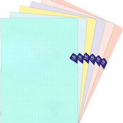 Cartigli A4 riquetture 10mm - A4 21x297 cm - 48 Foglio riquetato Seyès - Carta bianca 90 g - Copertina trasparente Polypro - Colore casuale Cartigli A4 riquetture 10mm