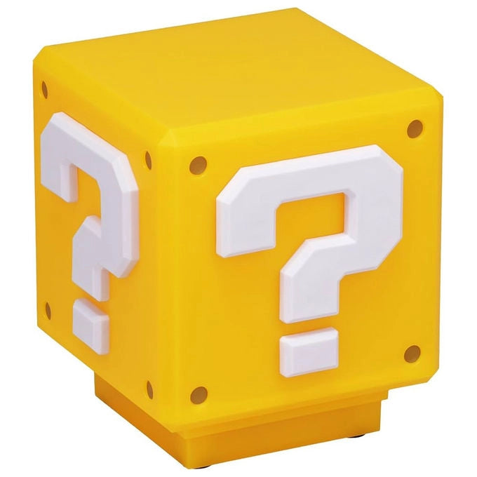 Paladone Super Mario Question Block Lampada LED USB bianca 25 cm