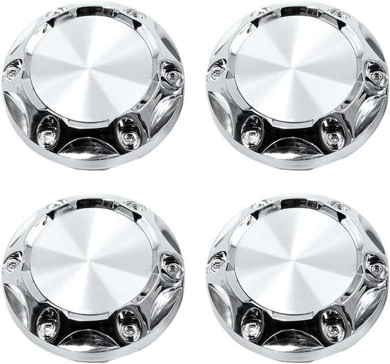Set di Wieldoppe Zin Plastica Universale da 4 pezzi - Incluso Sticker - 68 mm di diametro - Accessori Auto