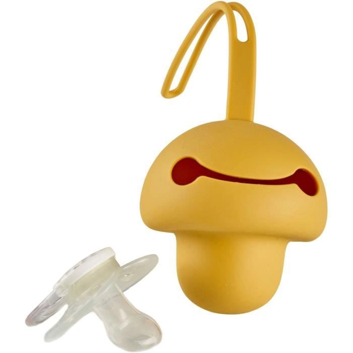 Porta ciuccio - THERMOBABY - Silicone - Giallo Miele - Morbido e senza BPA