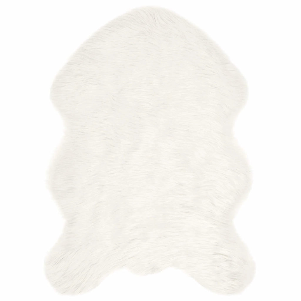 Tappeto in finta TAFALLA Bianco 60 x 90 cm Poliestere