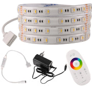 Kit striscia LED 3m 24V RGB+4000K IP65 telecomando Polux
