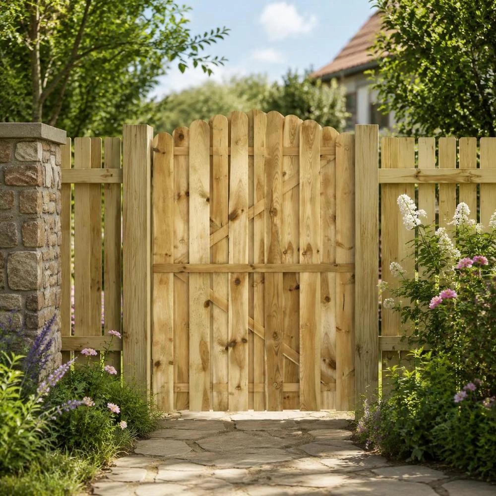 Garden Gate Made Of Impregnated Pine Wood, 100x150 Cm