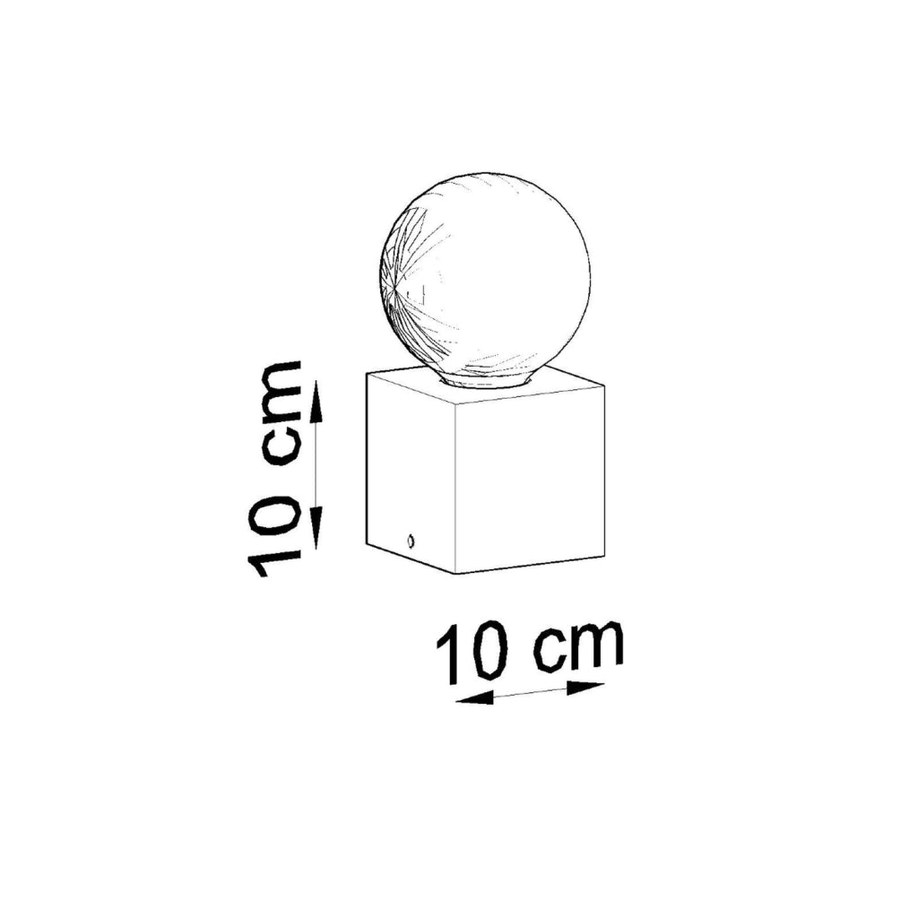 Lampada da tavolo loft cubo cemento DORMA PureLume E27