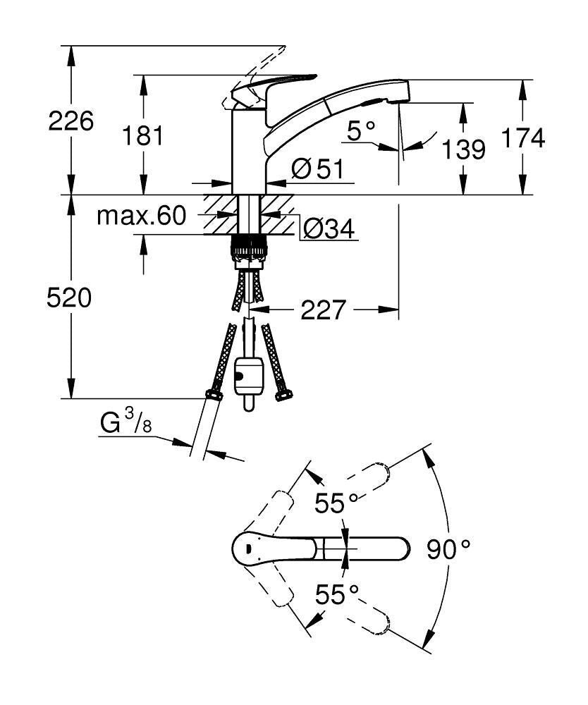 GROHE Eurosmart Cromo
