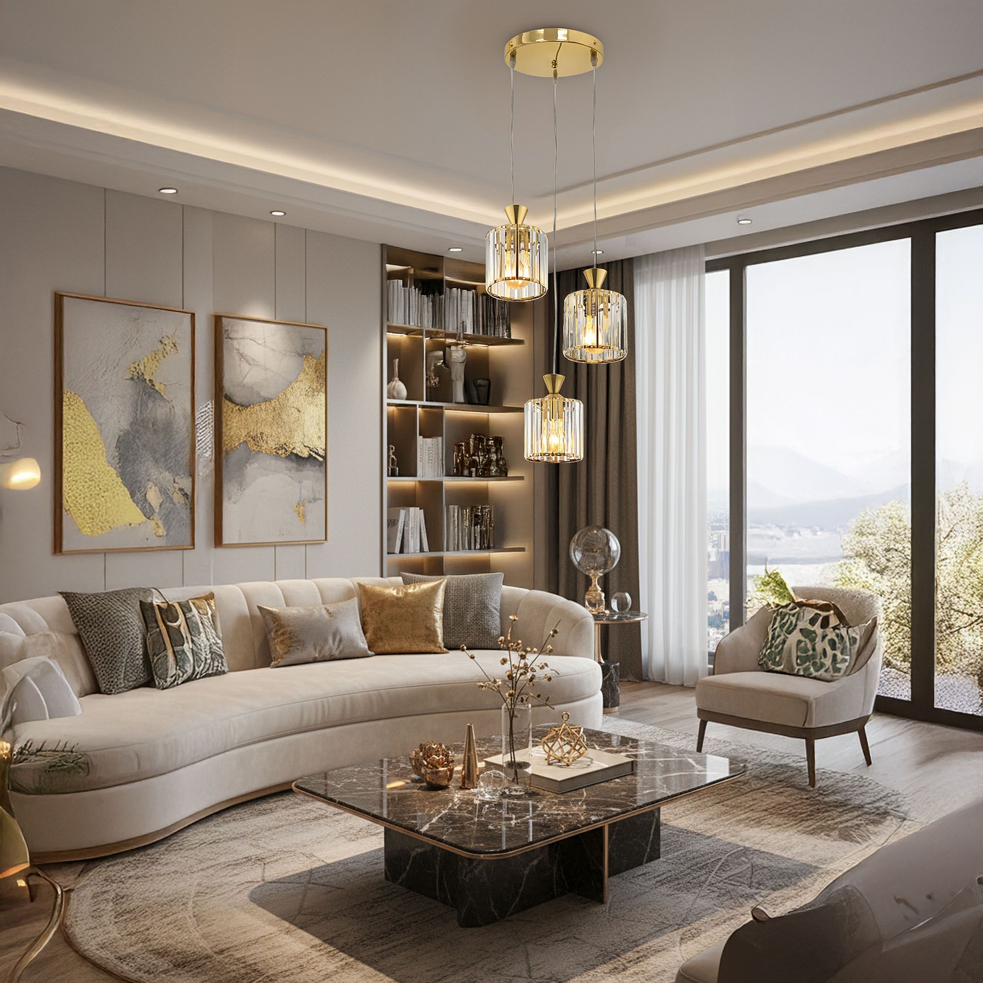 Lampada Ebt026-3cp Gold